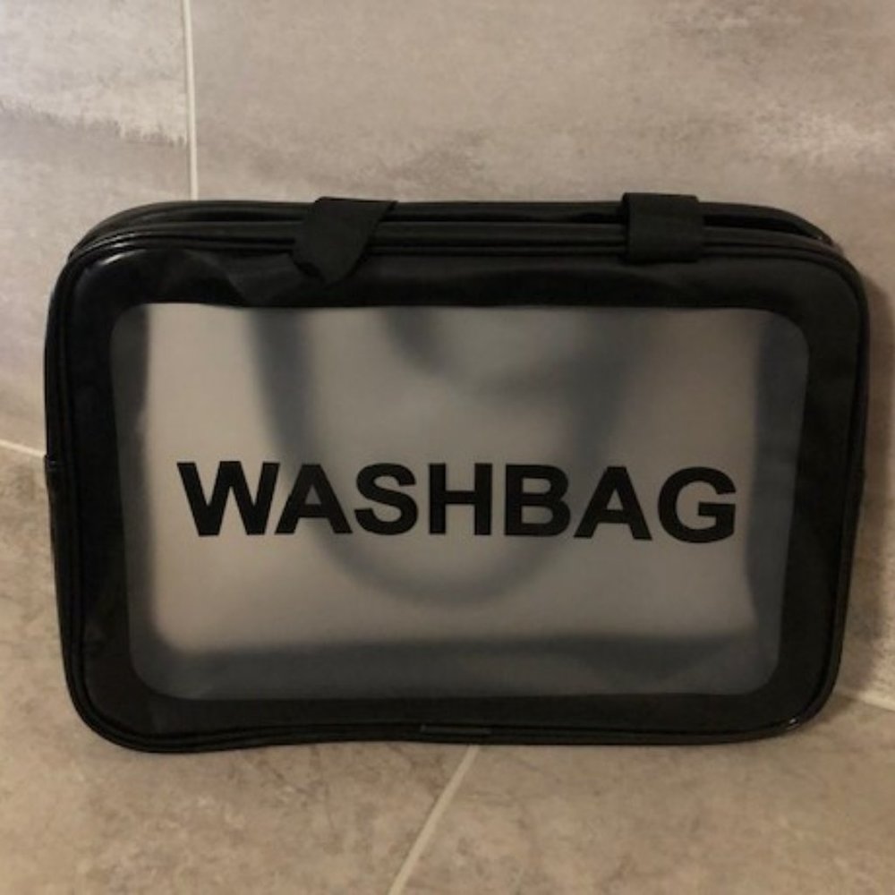 3/$12 Large Washbag Clear Travel Pouch New in Bag